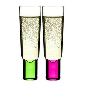 Champagne Glasses Set of 2 Green/Purple From Sagaform Club Matz Borgstrom